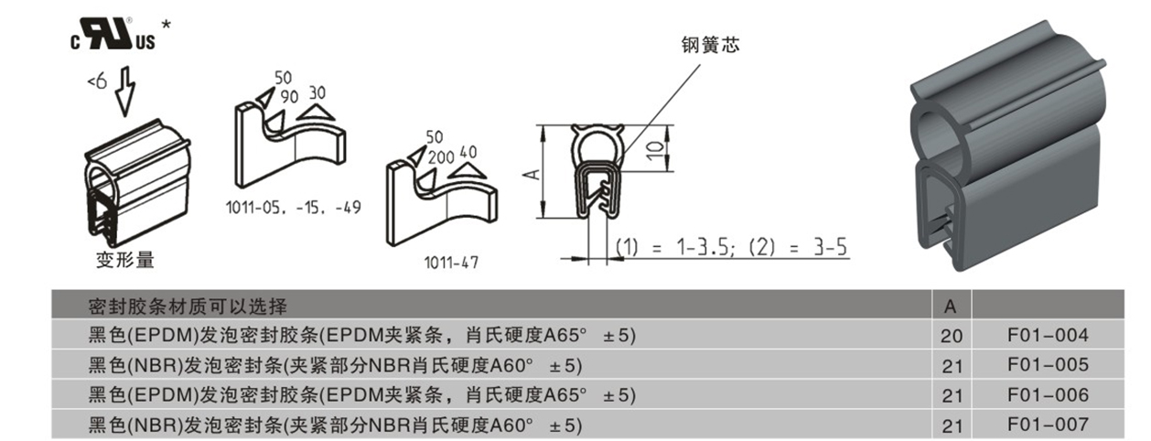 自夹紧式密封胶条